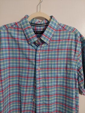 Daniel Cremieux Men's Blue Plaid Button-Down Shirt